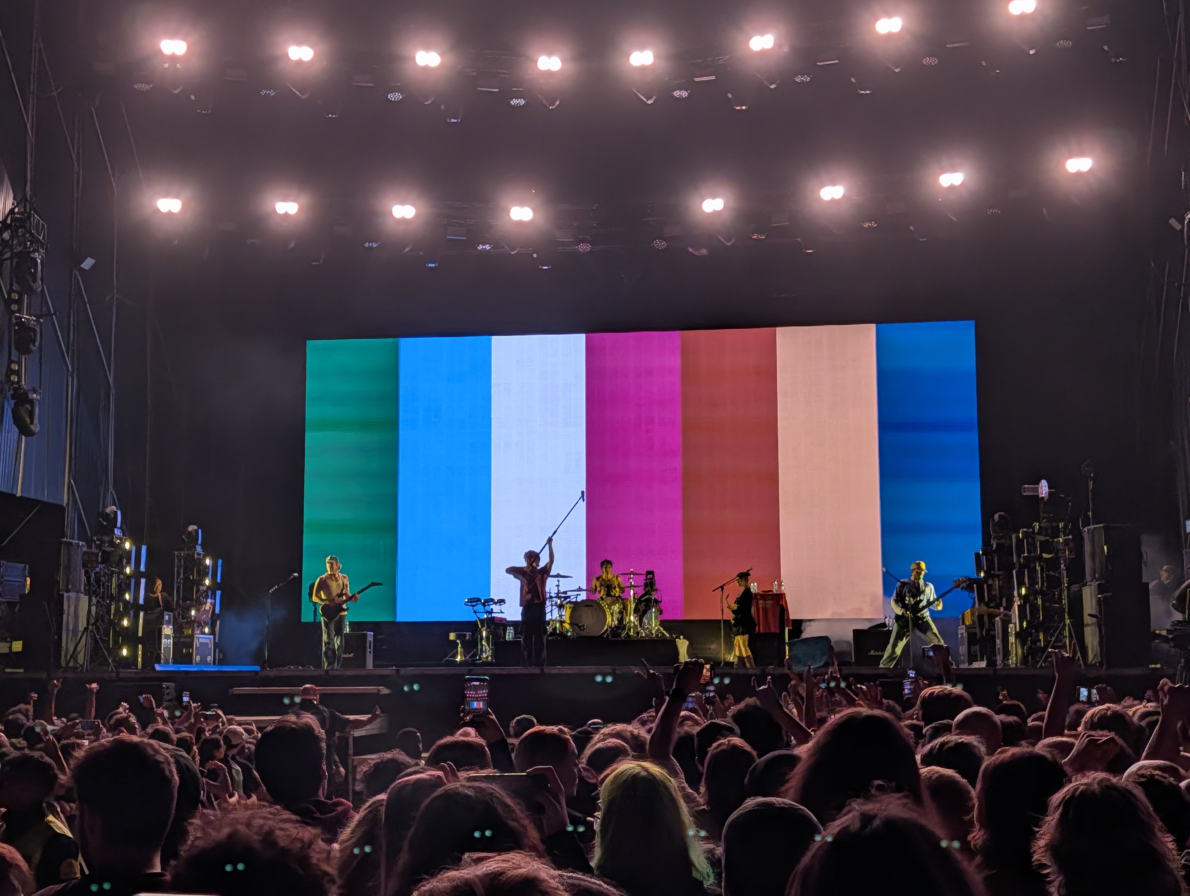 Rock band Turnstile playing on a music festival